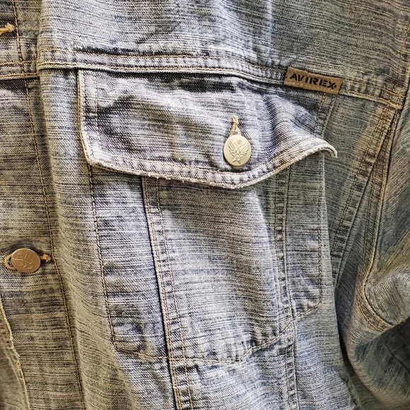 Avirex | 🔥Host Pick🔥 Vintage Y2K 90's Authentic Denim Jean Jacket - Size 3XL - Picture 5 of 15